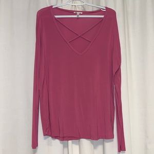Casual Pink Long Sleeve